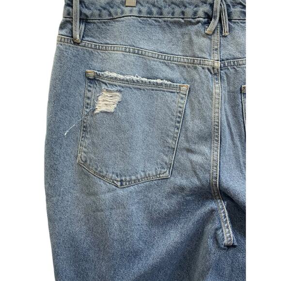 NWT Good American Good Boy Ripped Jeans SZ 16 - Picture 7 of 9